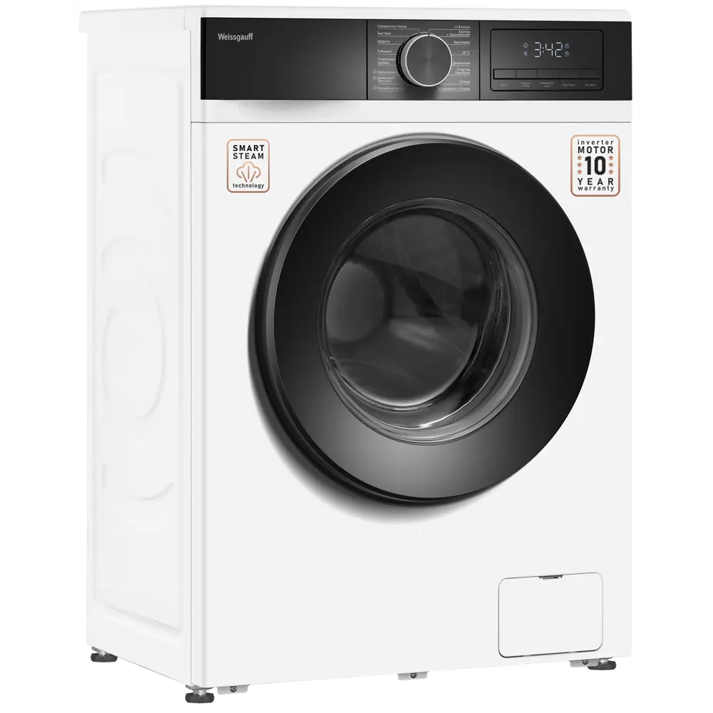 Фото 3 Стиральная машина Weissgauff Wm 45712 inverter steam 59.5x85x47 см 7 кг цвет белый Фото 3 Стиральная машина Weissgauff Wm 45712 inverter steam 59.5x85x47 см 7 кг цвет белый