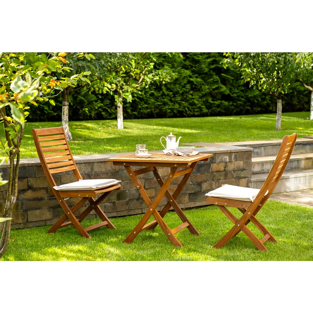 Фото 3 Набор садовой мебели Joygarden Karo 52203/52210 акация коричневый 2 стула стол Фото 3 Набор садовой мебели Joygarden Karo 52203/52210 акация коричневый 2 стула стол