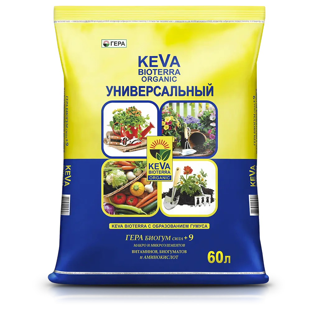 Фото Грунт универсальный Гера Keva Bioterra 60 л Фото Грунт универсальный Гера Keva Bioterra 60 л