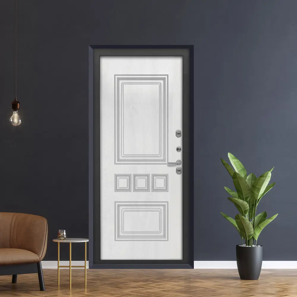 Фото 6 Входная дверь Дверипро Термо L Аура левый 205x96см цвет nussbaum и патина черная/винорит white 2084