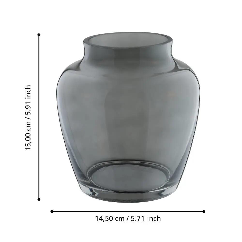 Фото 5 Ваза Eglo 421204 стекло цвет серый 15 см Фото 5 Ваза Eglo 421204 стекло цвет серый 15 см