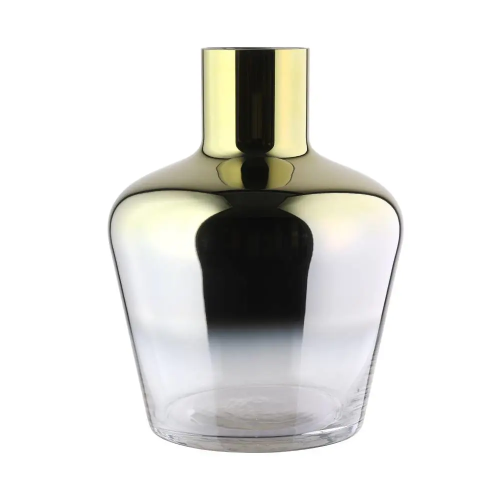 Фото 4 Ваза Eglo 421368 стекло цвет прозрачный, золотой, зеркальный 32 см Фото 4 Ваза Eglo 421368 стекло цвет прозрачный, золотой, зеркальный 32 см