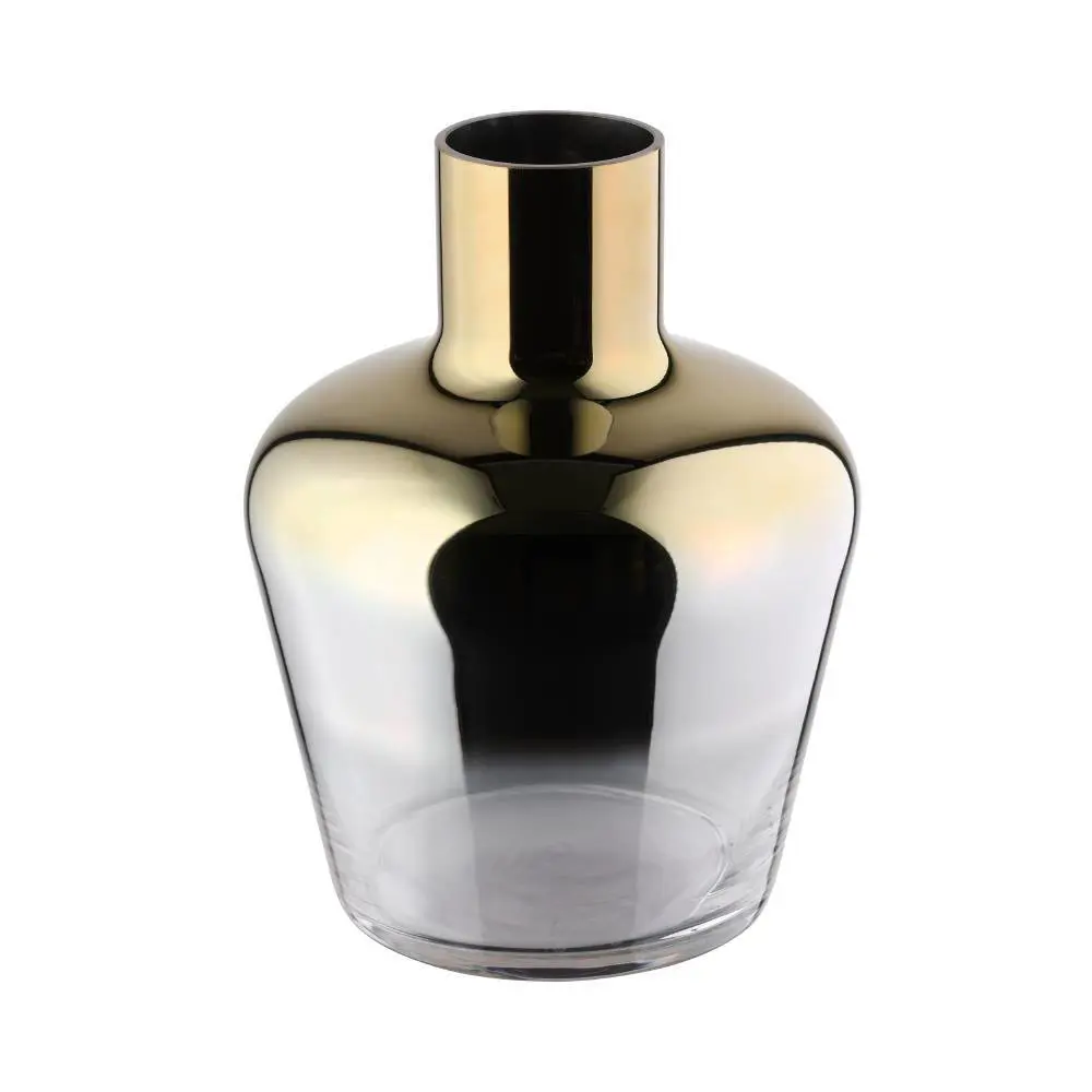 Фото Ваза Eglo 421368 стекло цвет прозрачный, золотой, зеркальный 32 см Фото Ваза Eglo 421368 стекло цвет прозрачный, золотой, зеркальный 32 см