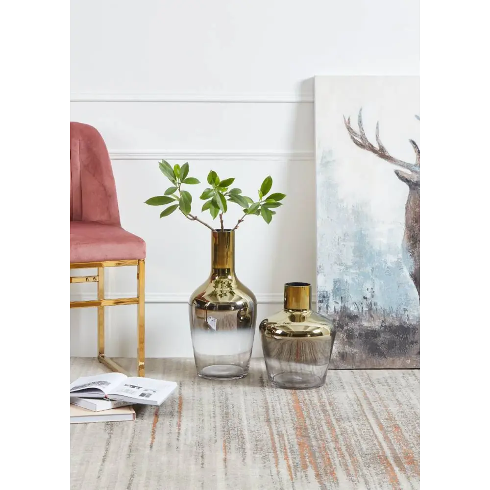 Фото 2 Ваза Eglo 421372 стекло цвет прозрачный, золотой, зеркальный 48 см