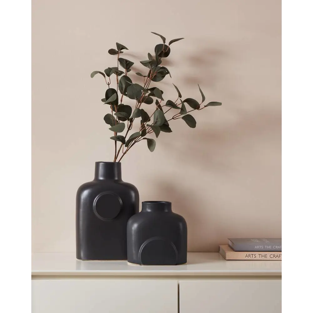 Фото 2 Ваза Eglo 421408 керамика цвет черный 30 см Фото 2 Ваза Eglo 421408 керамика цвет черный 30 см