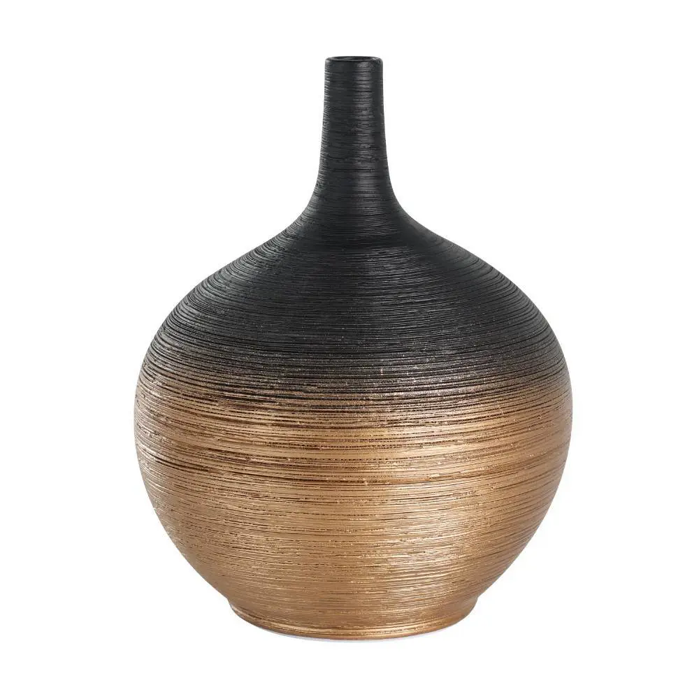 Фото 4 Ваза Eglo 421414 керамика цвет черный, золотой 23.5 см Фото 4 Ваза Eglo 421414 керамика цвет черный, золотой 23.5 см