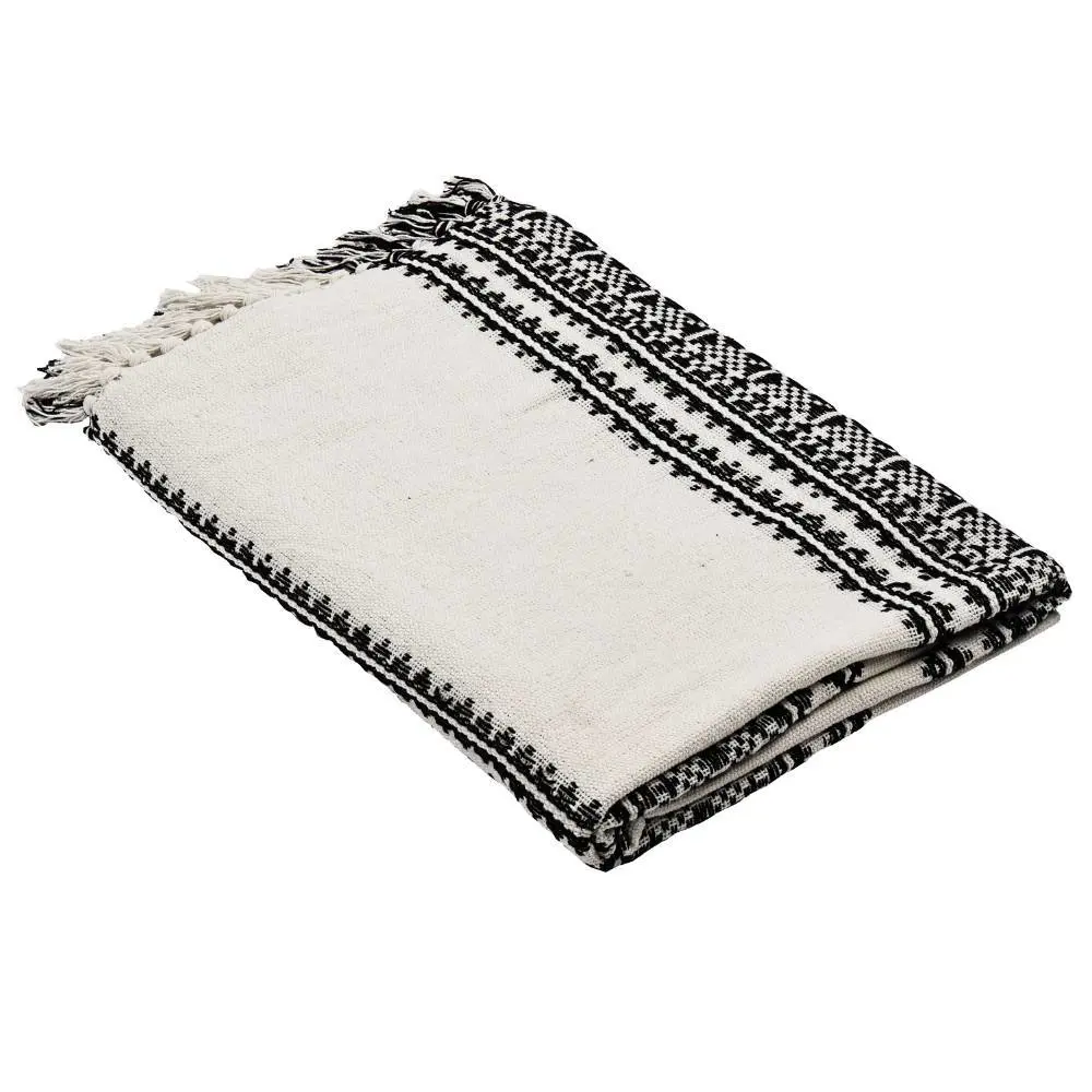 Фото Плед Eglo 420065 170x130 см хлопок цвет черный, белый Фото Плед Eglo 420065 170x130 см хлопок цвет черный, белый