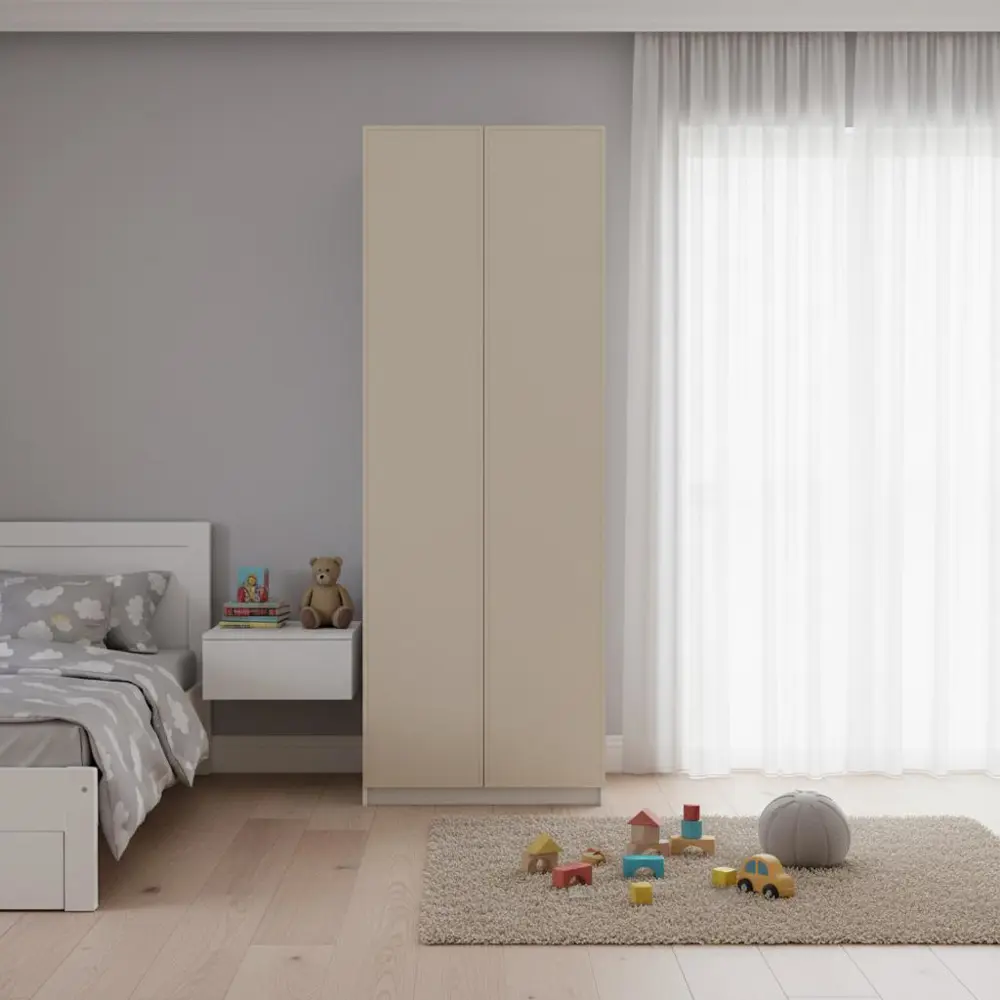 Фото 3 Шкаф распашной Амьен латте 80х232,2х54,5 с 4 полками и штангой ЛДСП белый Фото 3 Шкаф распашной Амьен латте 80х232,2х54,5 с 4 полками и штангой ЛДСП белый