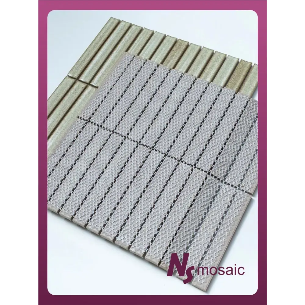 Фото 6 Декоративная мозаика Nsmosaic R-375 NS11PL0098 29.6x29.9см цвет Бежевый