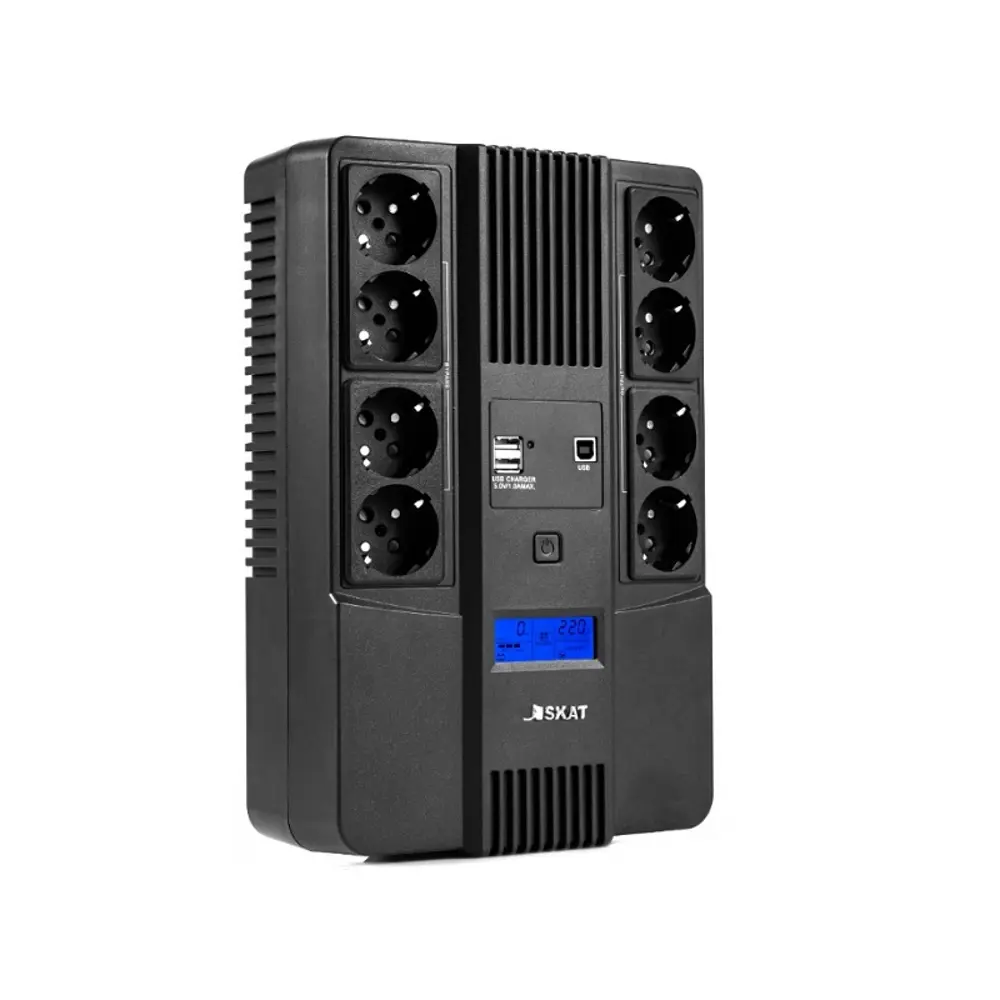 Фото 2 Источник бесперебойного питания Бастион SKAT-UPS 800-AID-IN-1x9-8 800 ВА 480 Вт