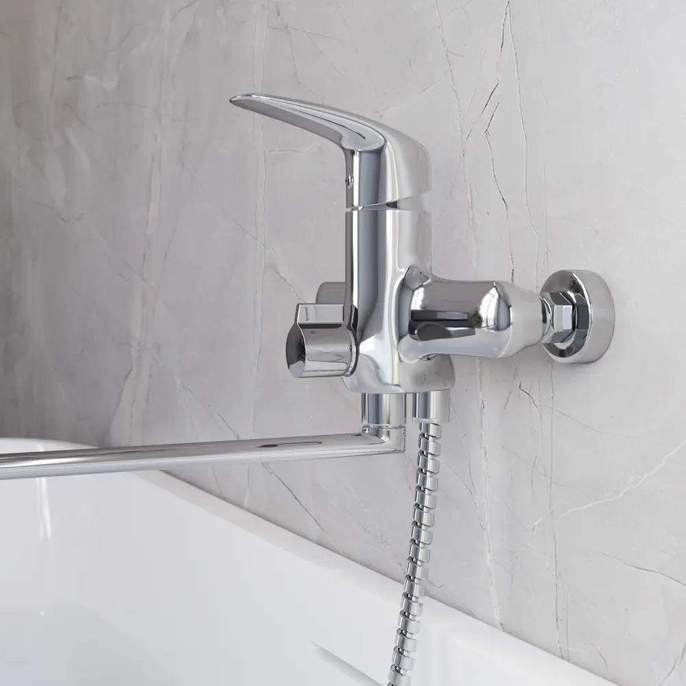 Фото 6 Смеситель для ванны Avrora Av4030 AV4030 однорычажный с душевой лейкой цвет хром