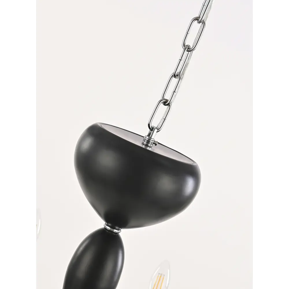 Фото 5 Люстра подвесная Arte milano 820101.1.3.158.u.e14 bk.cr 820101.1.3.158.u.e14.bk.cr 3 ламп 9 м² цвет хром, черный