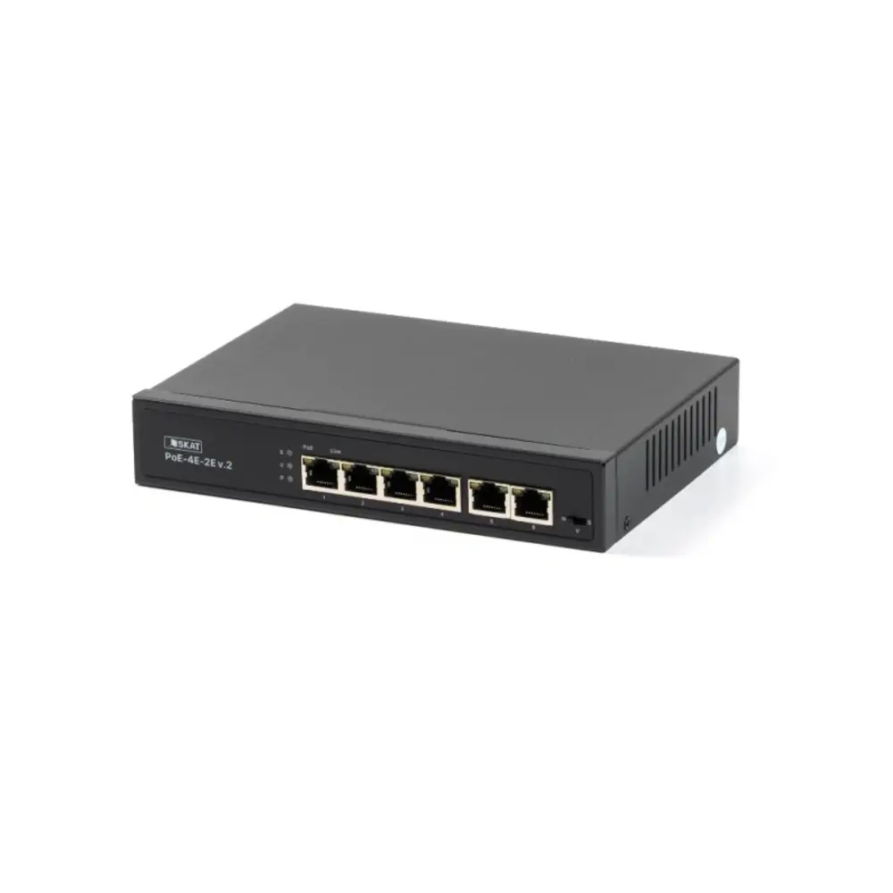 Фото 5 Коммутатор Бастион SKAT PoE-4E-2E v.2 PoE Plus 65Вт 4-Ethernet/2-Uplink