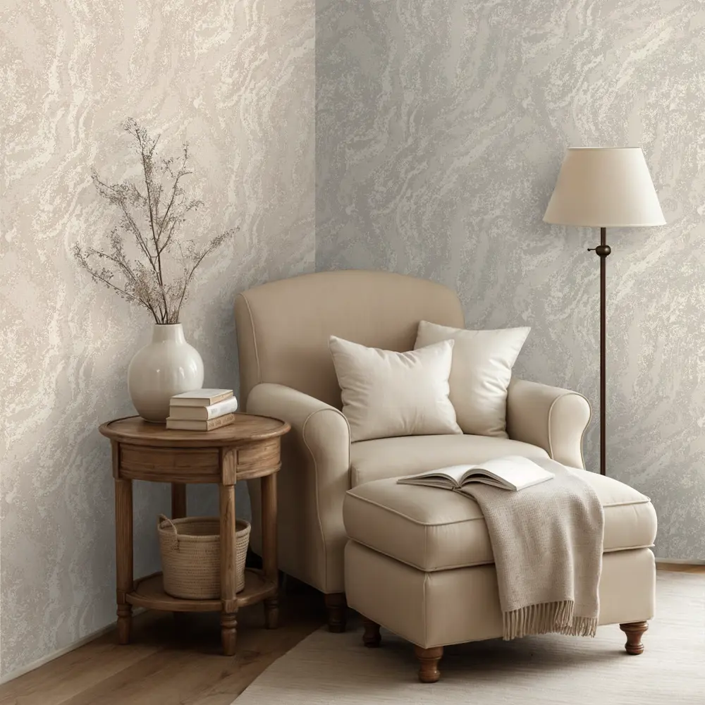 Фото 5 Обои флизелиновые Deco-Deco Calistra темно-бежевые 1.06 м DD6073-12 Фото 5 Обои флизелиновые Deco-Deco Calistra темно-бежевые 1.06 м DD6073-12