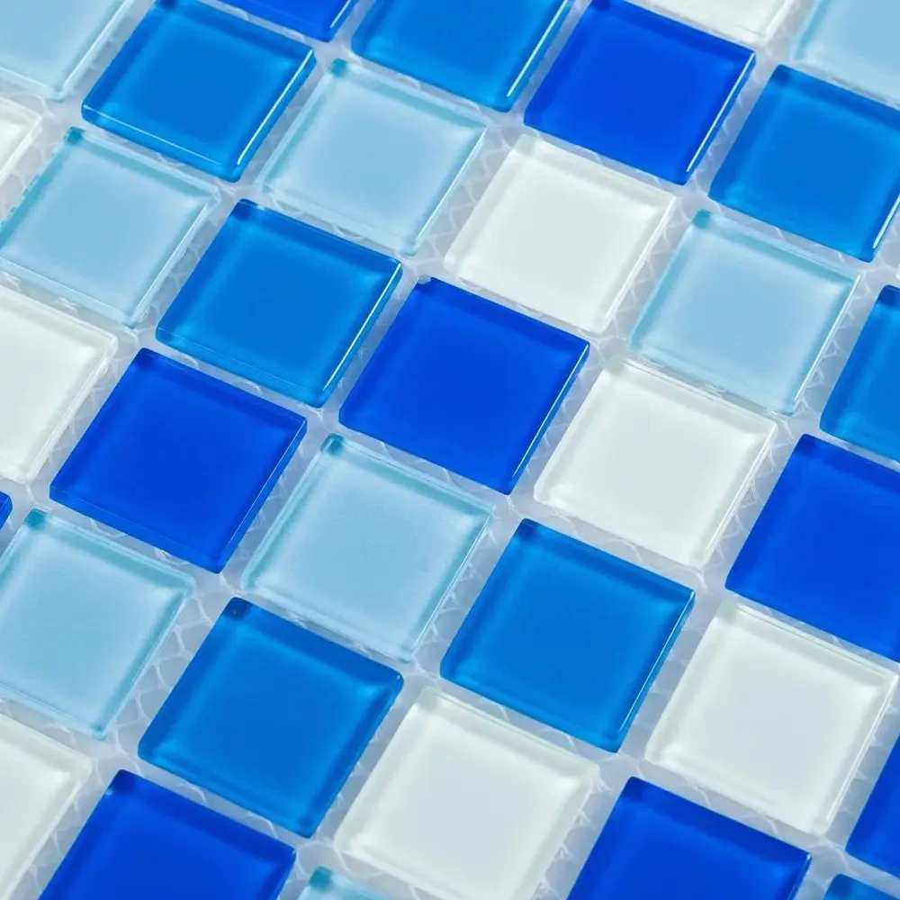 Фото 5 Мозаика стеклянная Керамоград Fa021.025.080b_10 30x30 см цвет белый