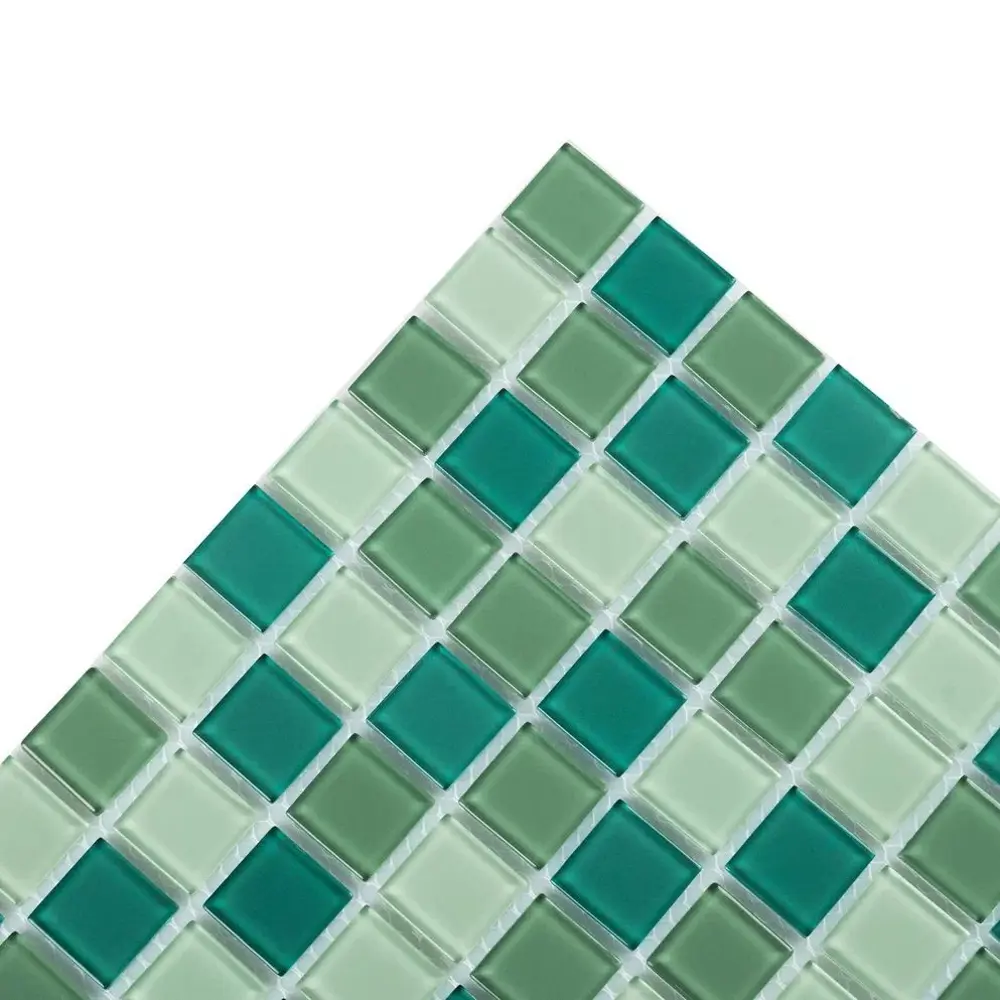 Фото 4 Мозаика стеклянная Керамоград Fa056.058.060_10 30x30 см цвет зеленый