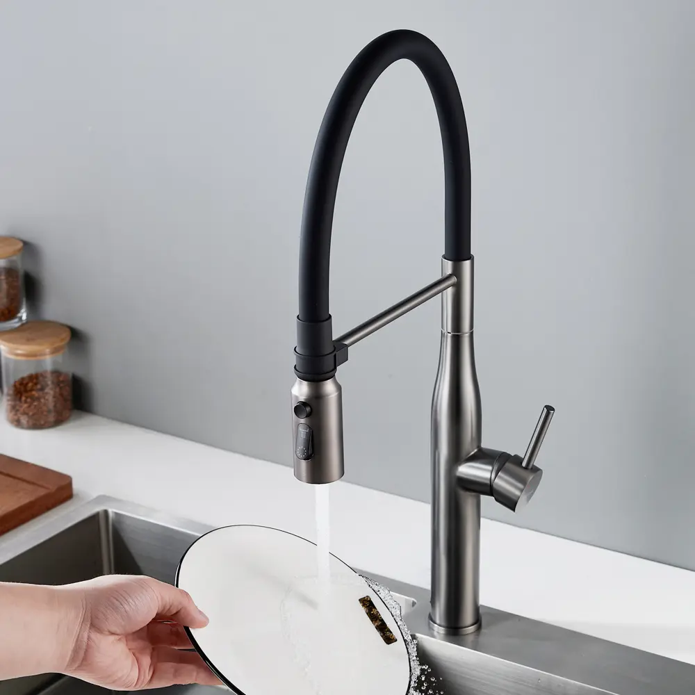 Фото 7 Смеситель для кухни Shevanik S123T-3-LM гибкий излив 24 см цвет оружейная сталь Фото 7 Смеситель для кухни Shevanik S123T-3-LM гибкий излив 24 см цвет оружейная сталь