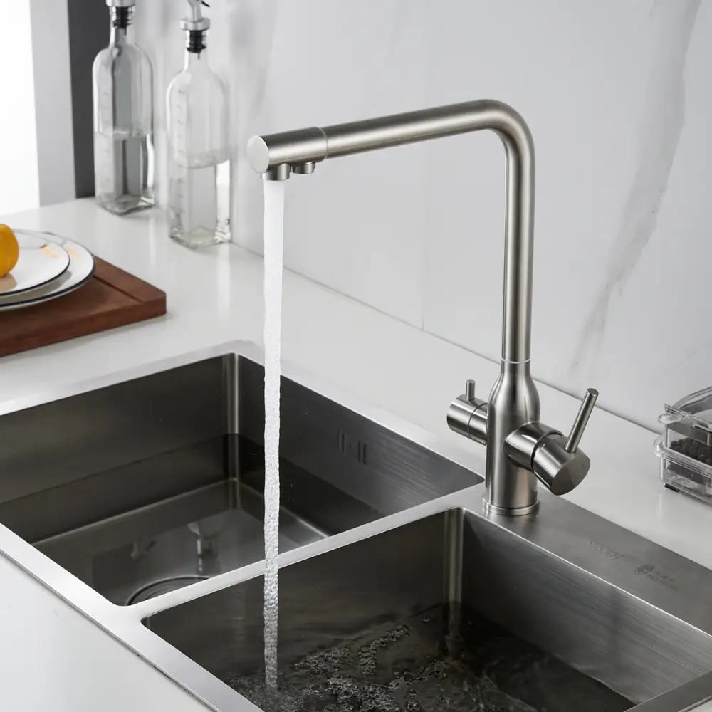 Фото 10 Смеситель для кухни Shevanik S248L-LM поворотный излив 34.2 см цвет сатин Фото 10 Смеситель для кухни Shevanik S248L-LM поворотный излив 34.2 см цвет сатин