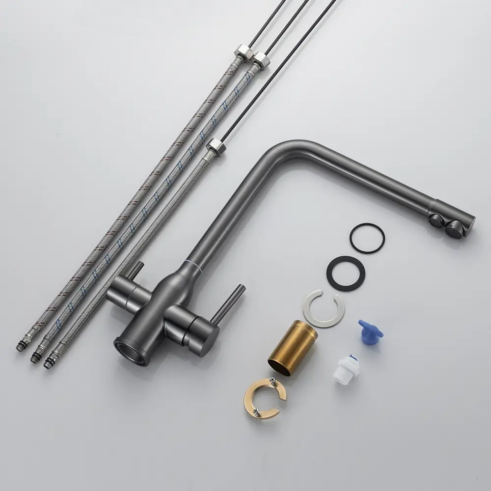 Фото 3 Смеситель для кухни Shevanik S248T-LM поворотный излив 34.2 см цвет оружейная сталь Фото 3 Смеситель для кухни Shevanik S248T-LM поворотный излив 34.2 см цвет оружейная сталь