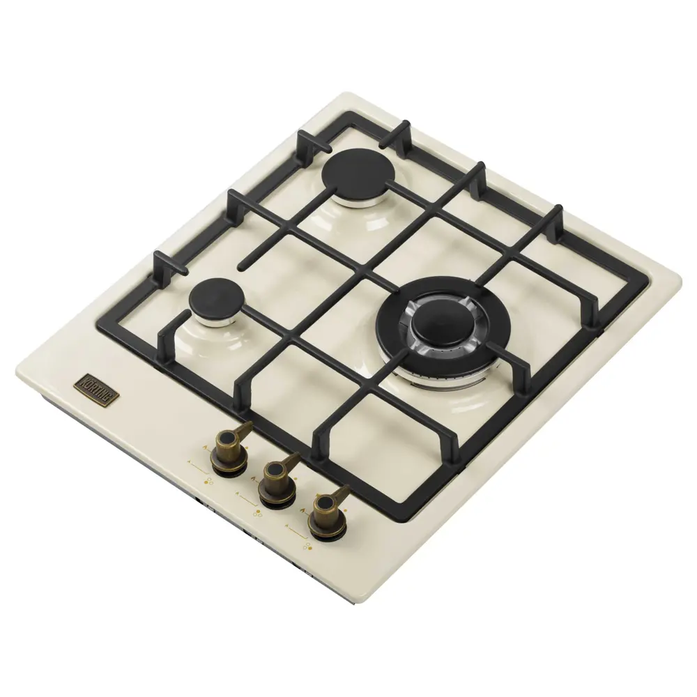 Фото 3 Газовая варочная панель Korting HG 465 CTRB 45 см 3 конфорки цвет слоновая кость Фото 3 Газовая варочная панель Korting HG 465 CTRB 45 см 3 конфорки цвет слоновая кость