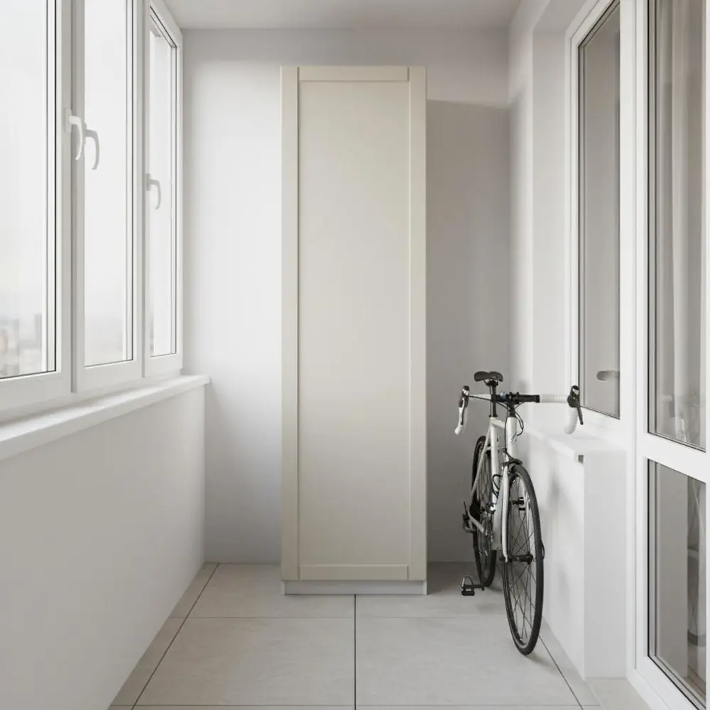 Фото 2 Шкаф распашной Байонна латте с 4 полками 60х232,2х54,5 ЛДСП каркас белый Фото 2 Шкаф распашной Байонна латте с 4 полками 60х232,2х54,5 ЛДСП каркас белый