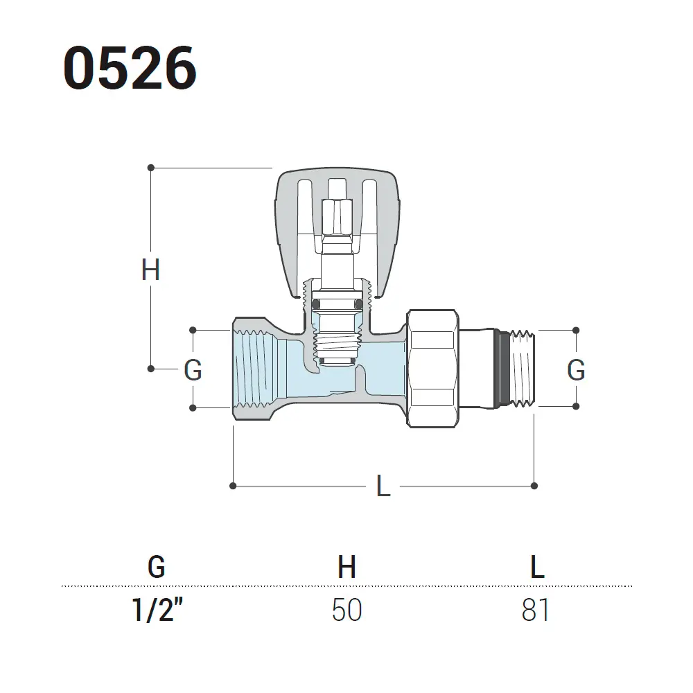 Фото 2 Вентиль для радиатора прямой Sr rubinetterie 0526-1500N000 1/2" латунь Фото 2 Вентиль для радиатора прямой Sr rubinetterie 0526-1500N000 1/2" латунь