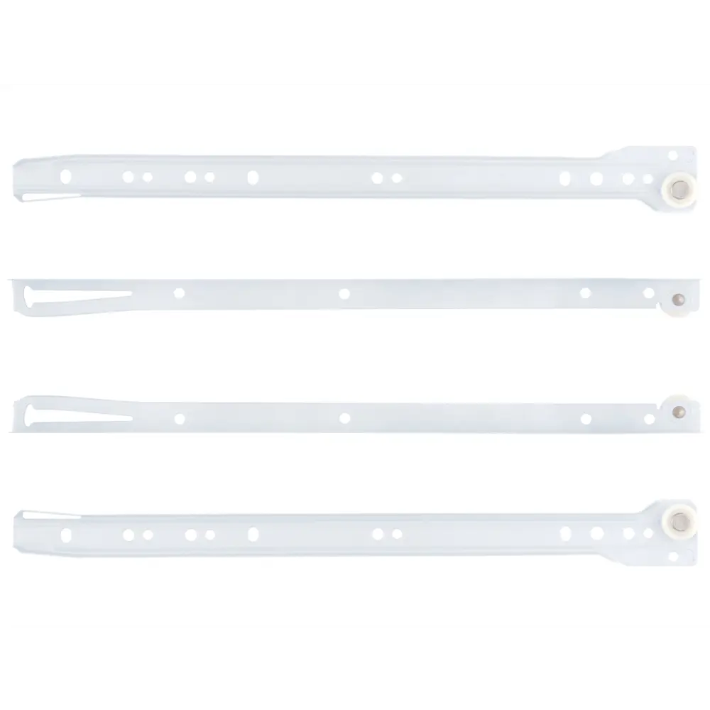 Фото 2 Мебельные направляющие 350x35 мм металл цвет белый 2 шт. Фото 2 Мебельные направляющие 350x35 мм металл цвет белый 2 шт.