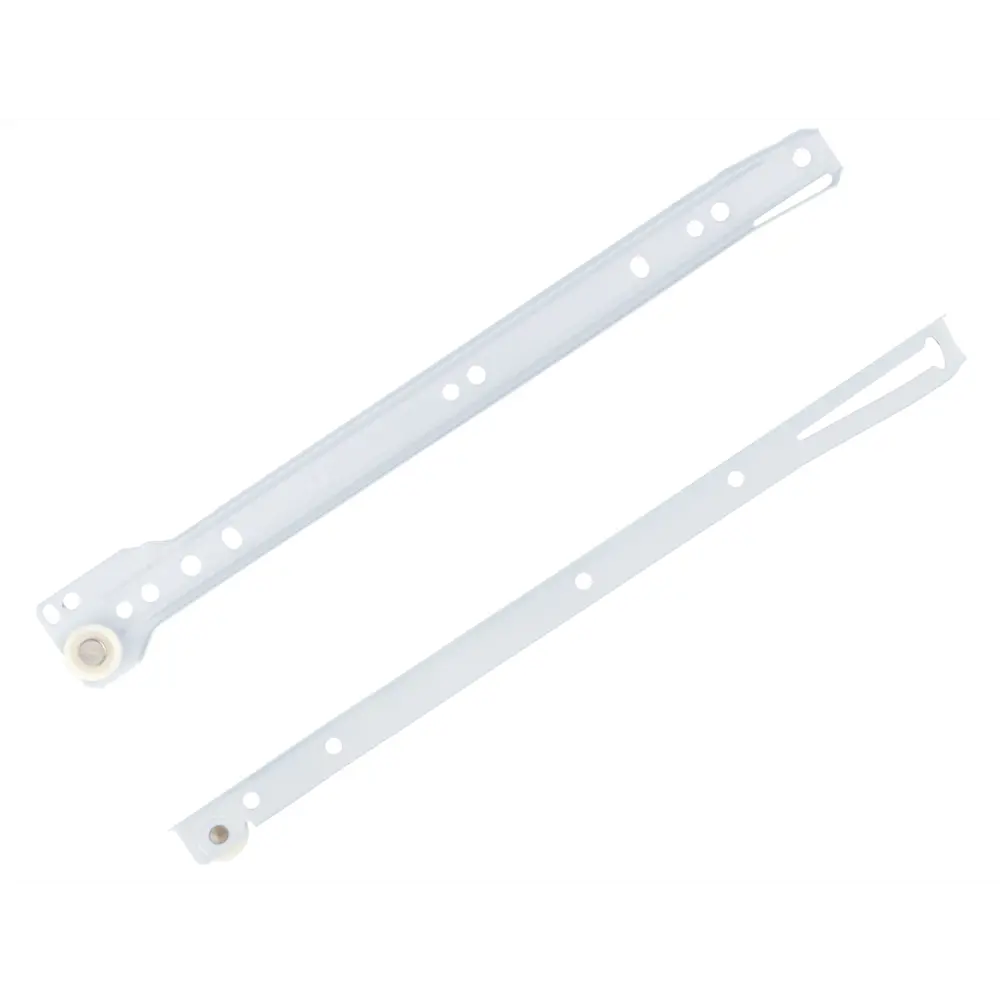 Фото Мебельные направляющие 300x35 мм металл цвет белый 2 шт. Фото Мебельные направляющие 300x35 мм металл цвет белый 2 шт.