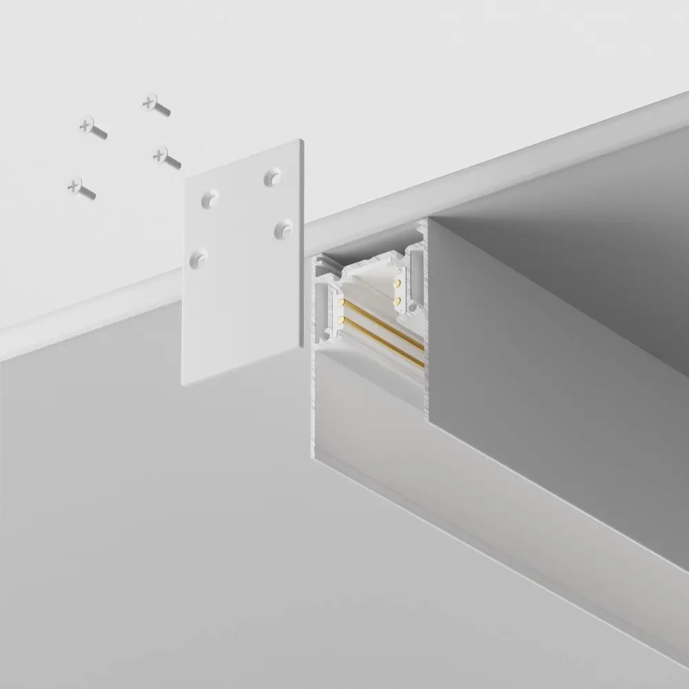 Фото 7 Трековый шинопровод накладной однофазный MAYTONI TRX010-411W Busbar trunkings Gravity 1 м цвет белый