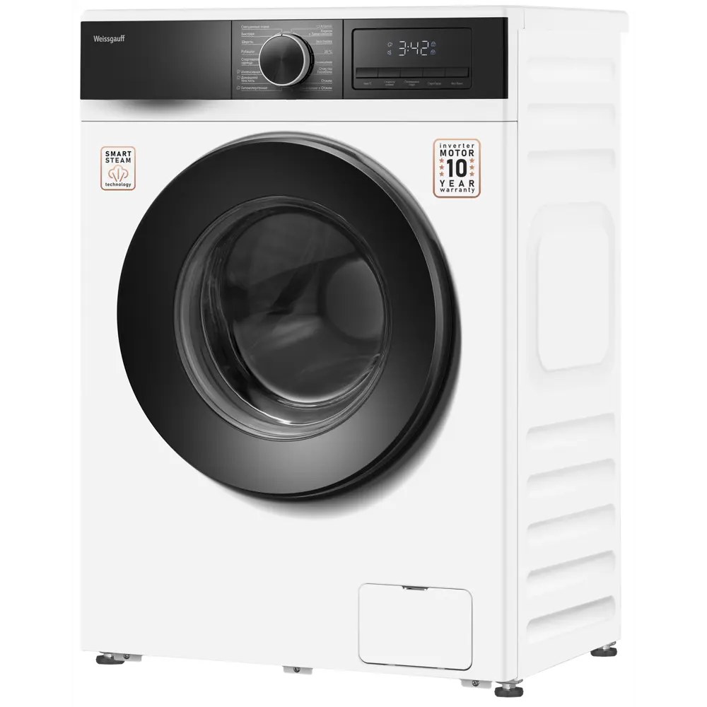 Фото 4 Стиральная машина Weissgauff Wm 45610 inverter steam 59.5x85x45 см 6 кг цвет белый Фото 4 Стиральная машина Weissgauff Wm 45610 inverter steam 59.5x85x45 см 6 кг цвет белый