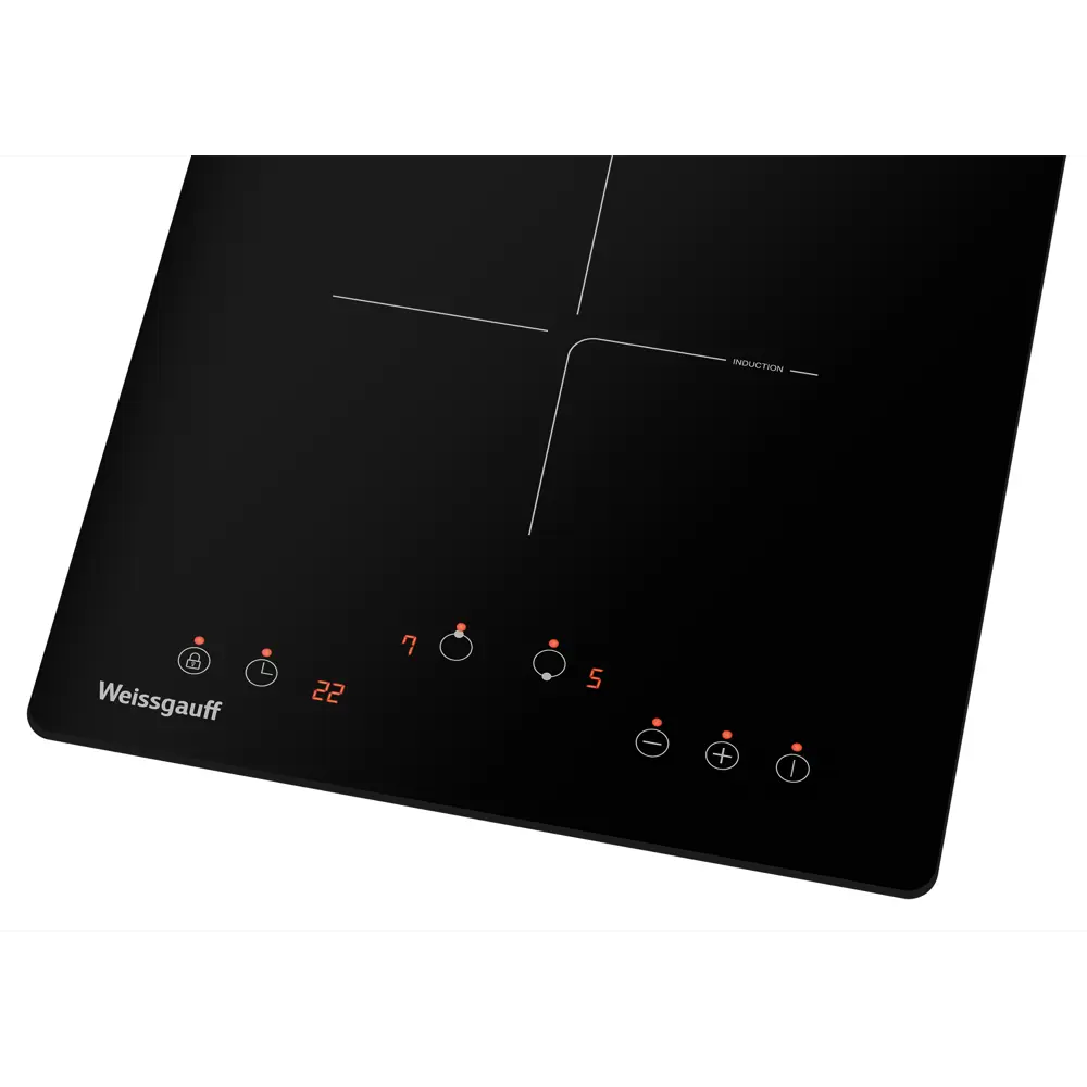 Фото 4 Индукционная варочная панель Weissgauff 32 BKS 28.8 см 2 конфорки цвет черный Фото 4 Индукционная варочная панель Weissgauff 32 BKS 28.8 см 2 конфорки цвет черный