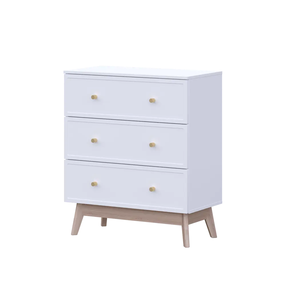 Фото 3 Комод KONSENSA Амьен 3 ящика 80х94х41.7 см ЛДСП цвет белый Фото 3 Комод KONSENSA Амьен 3 ящика 80х94х41.7 см ЛДСП цвет белый