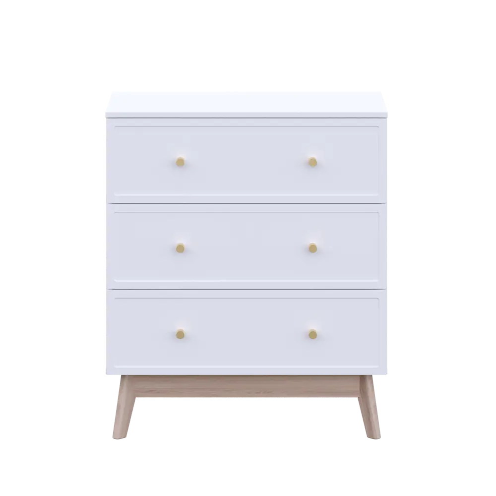 Фото 6 Комод KONSENSA Амьен 3 ящика 80х94х41.7 см ЛДСП цвет белый Фото 6 Комод KONSENSA Амьен 3 ящика 80х94х41.7 см ЛДСП цвет белый