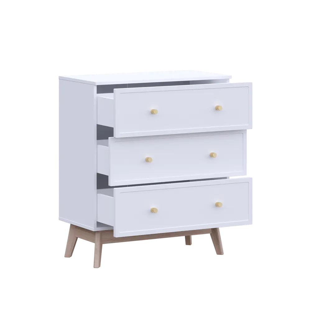 Фото 4 Комод KONSENSA Амьен 3 ящика 80х94х41.7 см ЛДСП цвет белый Фото 4 Комод KONSENSA Амьен 3 ящика 80х94х41.7 см ЛДСП цвет белый