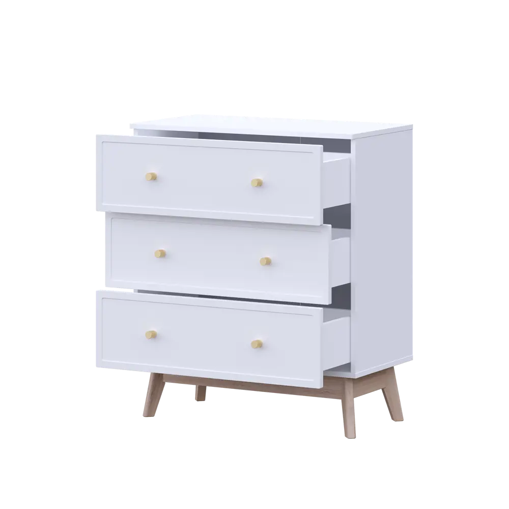 Фото 7 Комод KONSENSA Амьен 3 ящика 80х94х41.7 см ЛДСП цвет белый Фото 7 Комод KONSENSA Амьен 3 ящика 80х94х41.7 см ЛДСП цвет белый