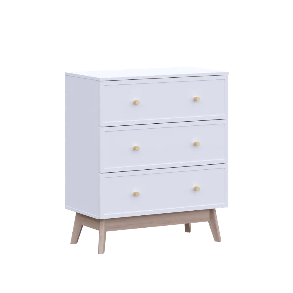 Фото 2 Комод KONSENSA Амьен 3 ящика 80х94х41.7 см ЛДСП цвет белый Фото 2 Комод KONSENSA Амьен 3 ящика 80х94х41.7 см ЛДСП цвет белый