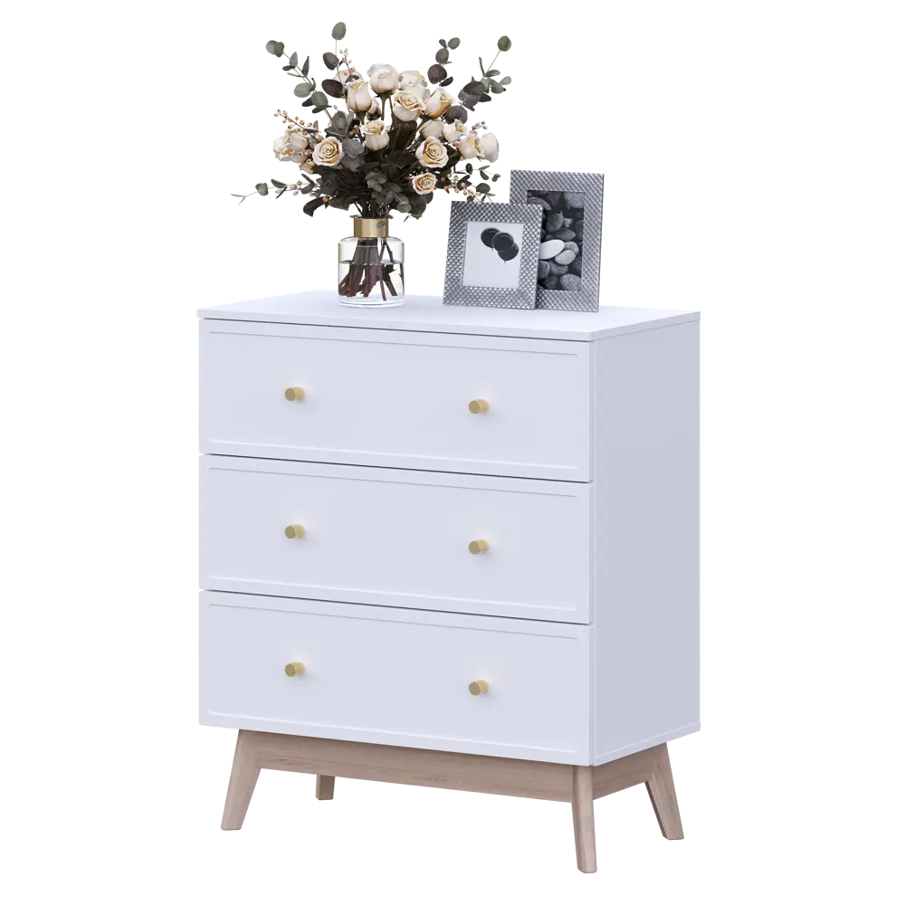 Фото 8 Комод KONSENSA Амьен 3 ящика 80х94х41.7 см ЛДСП цвет белый Фото 8 Комод KONSENSA Амьен 3 ящика 80х94х41.7 см ЛДСП цвет белый