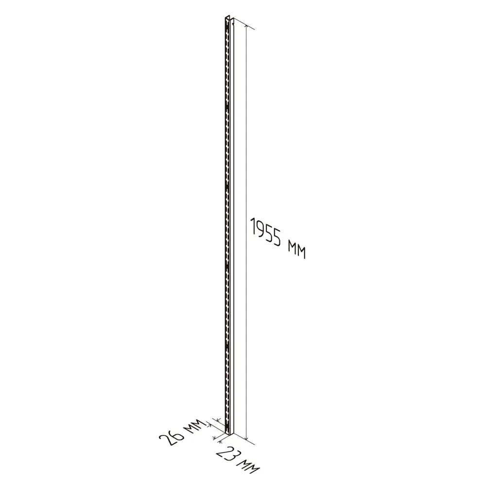 Фото 4 Направляющая двухрядная Larvij 195.5 см сталь цвет белый Фото 4 Направляющая двухрядная Larvij 195.5 см сталь цвет белый
