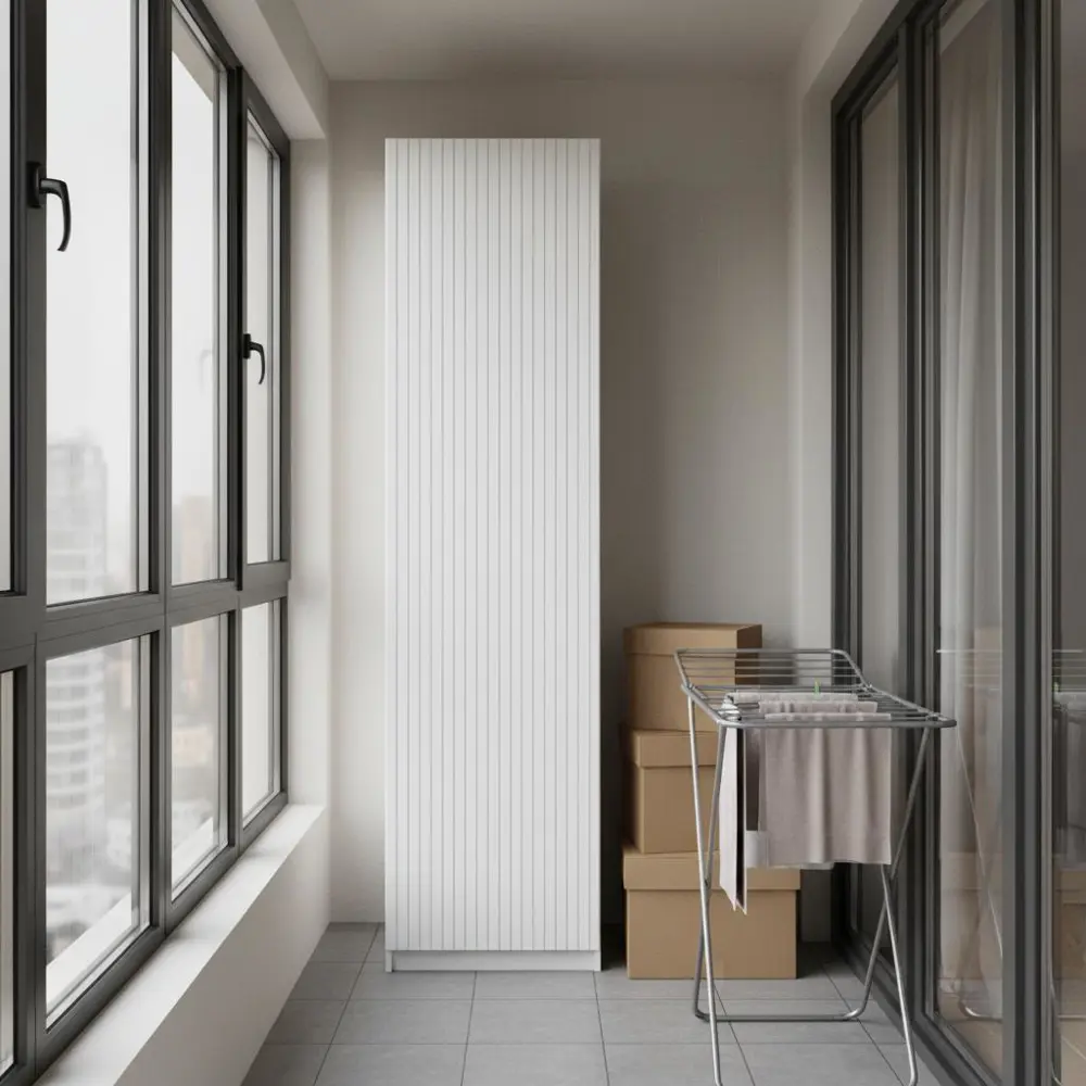 Фото 2 Шкаф распашной Висла белый с  3 полками 60х232,2х54,5 ЛДСП каркас белый