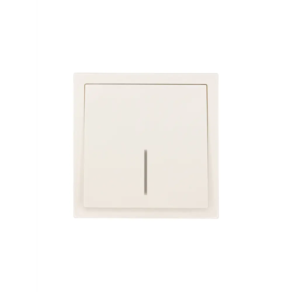 Фото 3 Выключатель встраиваемый Zima 1 клавиша с подсветкой цвет слоновая кость