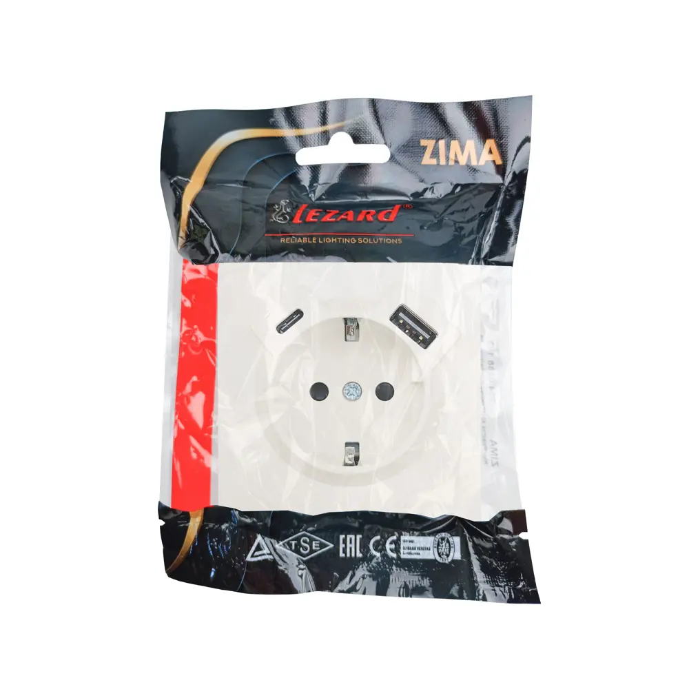 Фото 6 Розетка USB встраиваемая Zima с заземлением цвет слоновая кость Фото 6 Розетка USB встраиваемая Zima с заземлением цвет слоновая кость