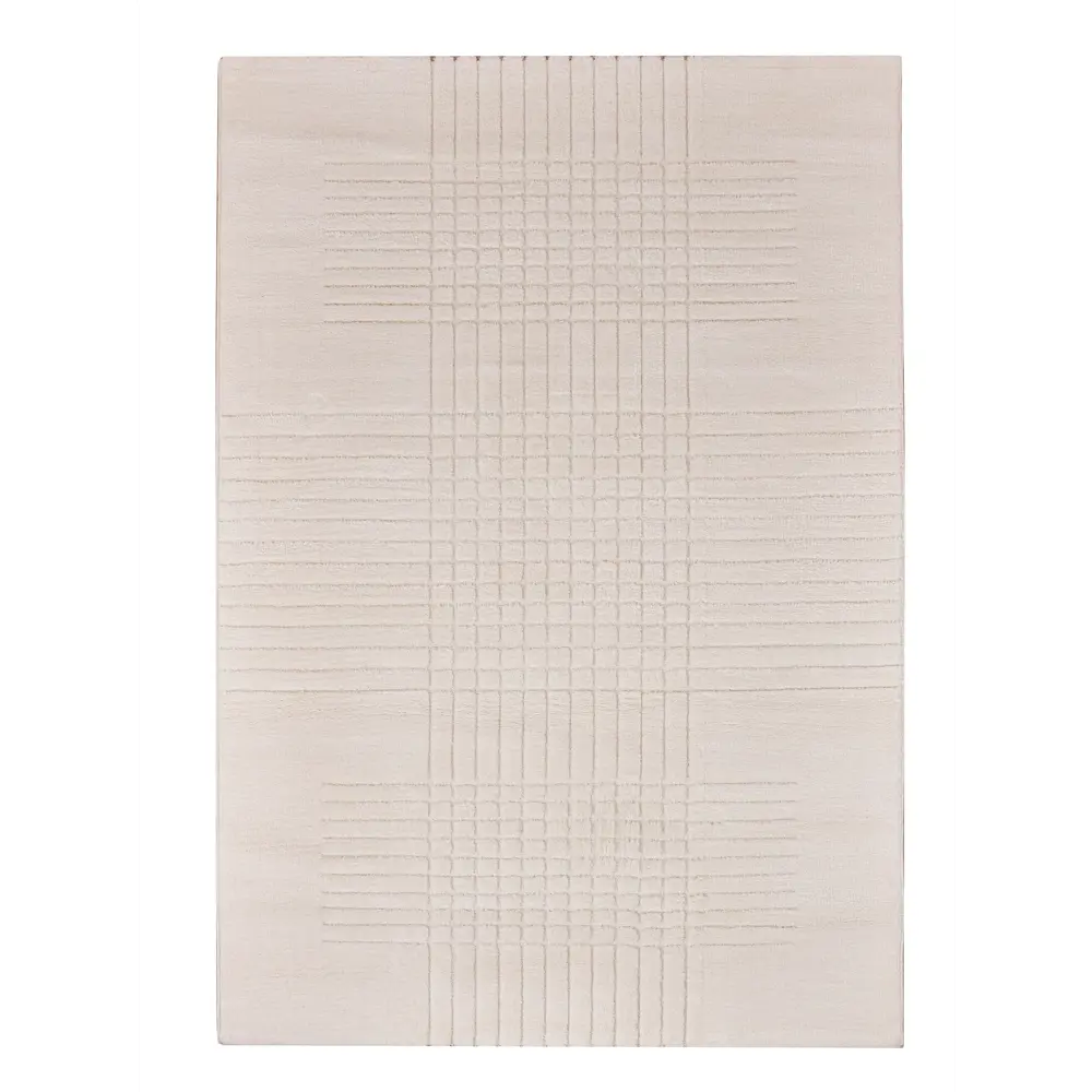 Фото 2 Ковер Ozkaplan Karpet Sofia 0E389A White-White М 80x150 см полиэстер