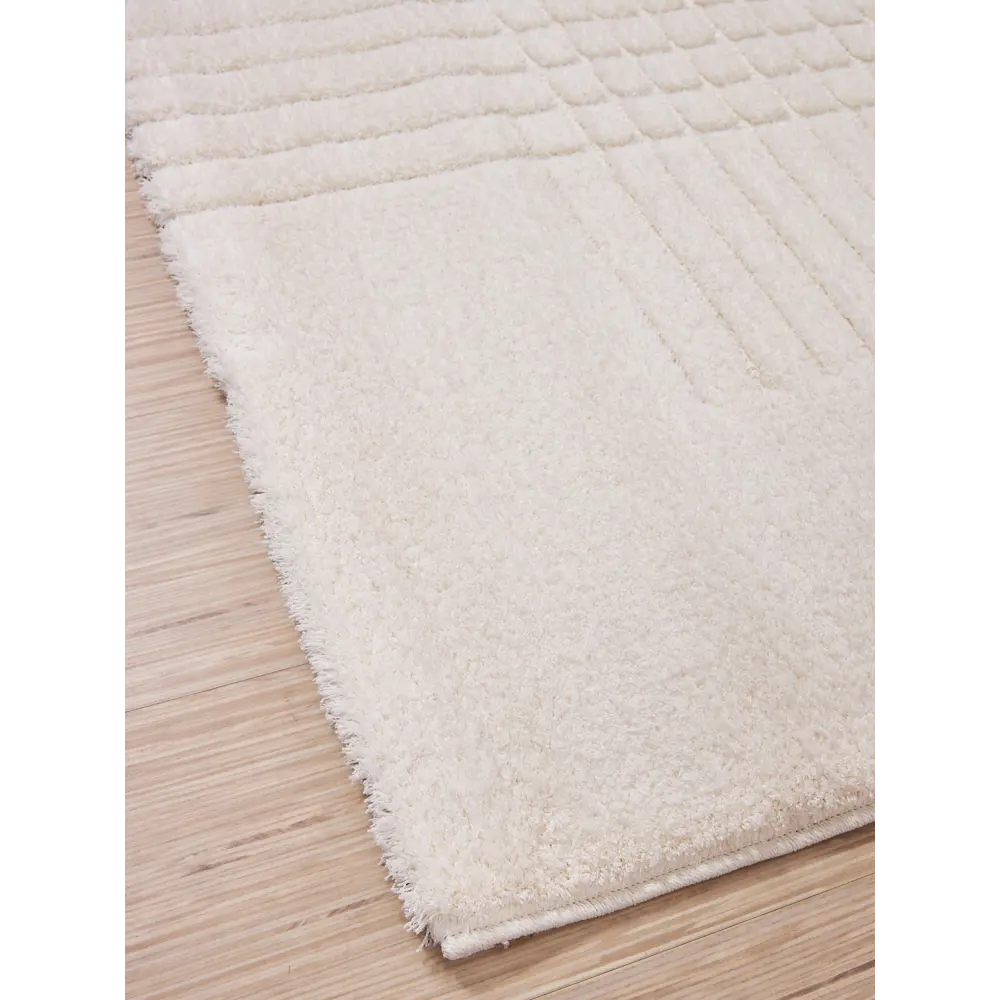 Фото 3 Ковер Ozkaplan Karpet Sofia 0E389A White-White М 80x150 см полиэстер