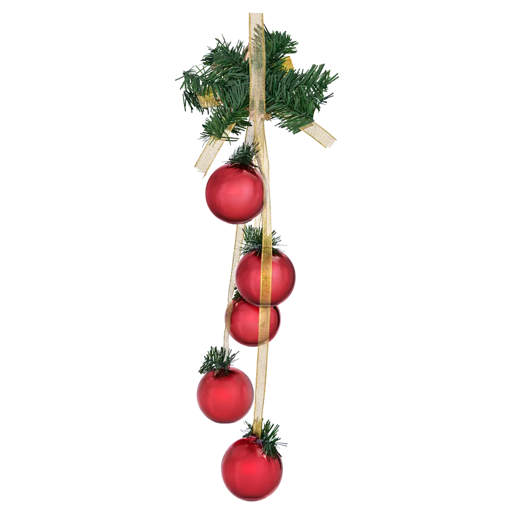 Фото 3 Украшение декоративное KREAFORTA Шары 47 см красный