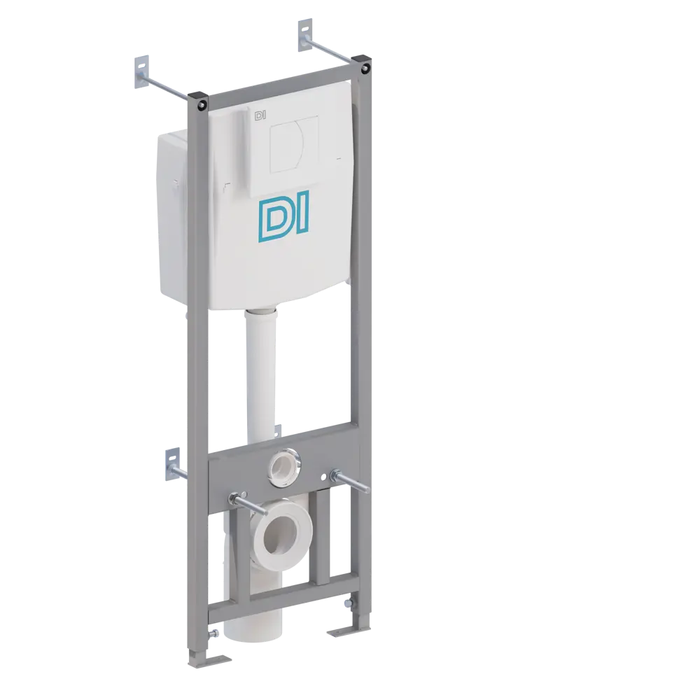 Фото Инсталляция DI для подвесного унитаза с кнопкой цвет белый Фото Инсталляция DI для подвесного унитаза с кнопкой цвет белый