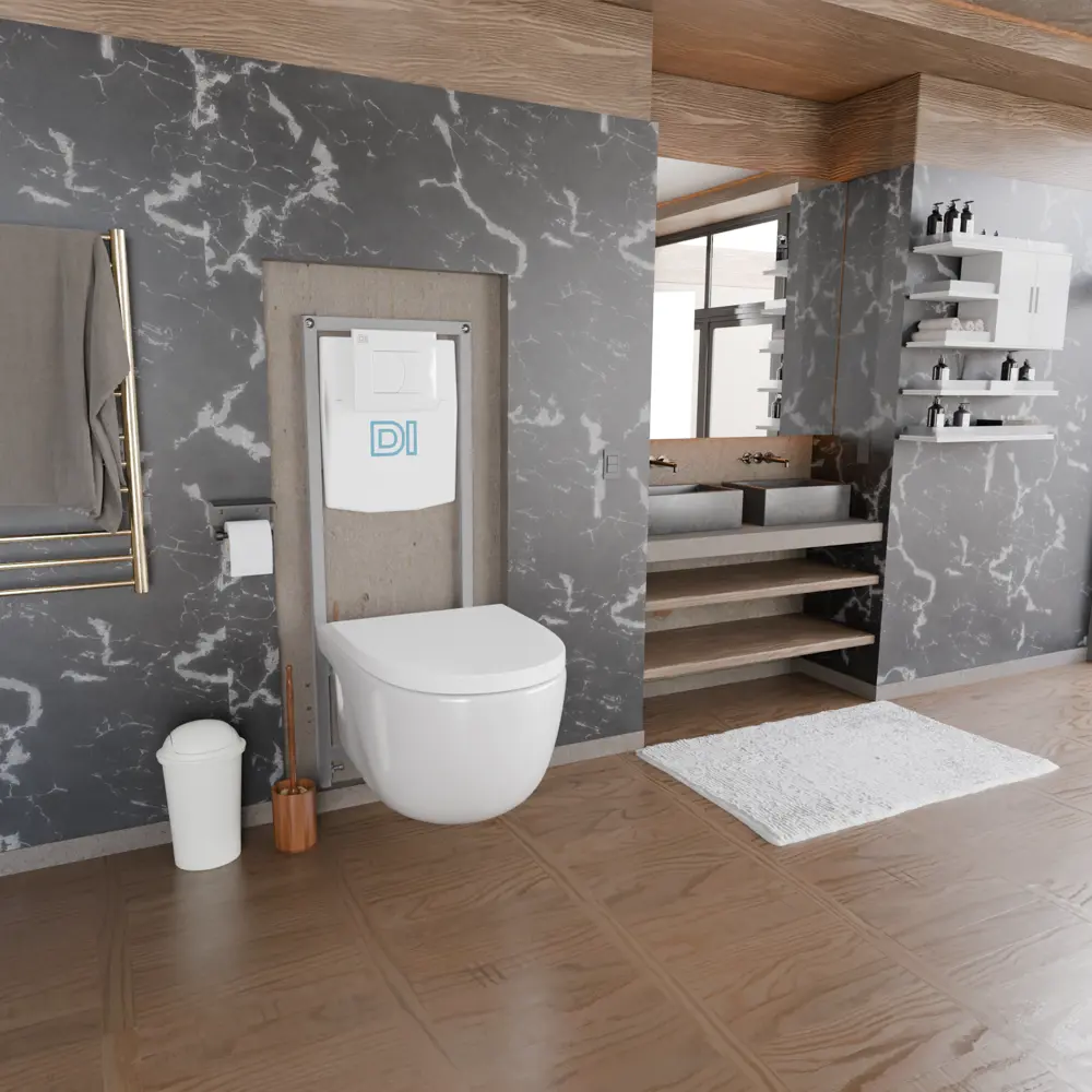 Фото 7 Инсталляция DI для подвесного унитаза с кнопкой цвет белый Фото 7 Инсталляция DI для подвесного унитаза с кнопкой цвет белый