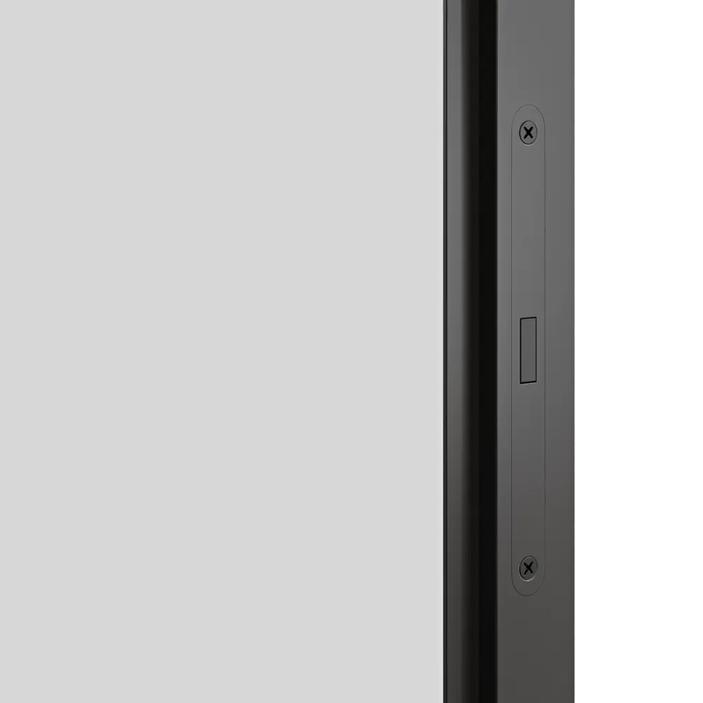 Фото 4 Дверь межкомнатная глухая Invisible 90x230 см грунт цвет белый с черной кромкой с замком Фото 4 Дверь межкомнатная глухая Invisible 90x230 см грунт цвет белый с черной кромкой с замком