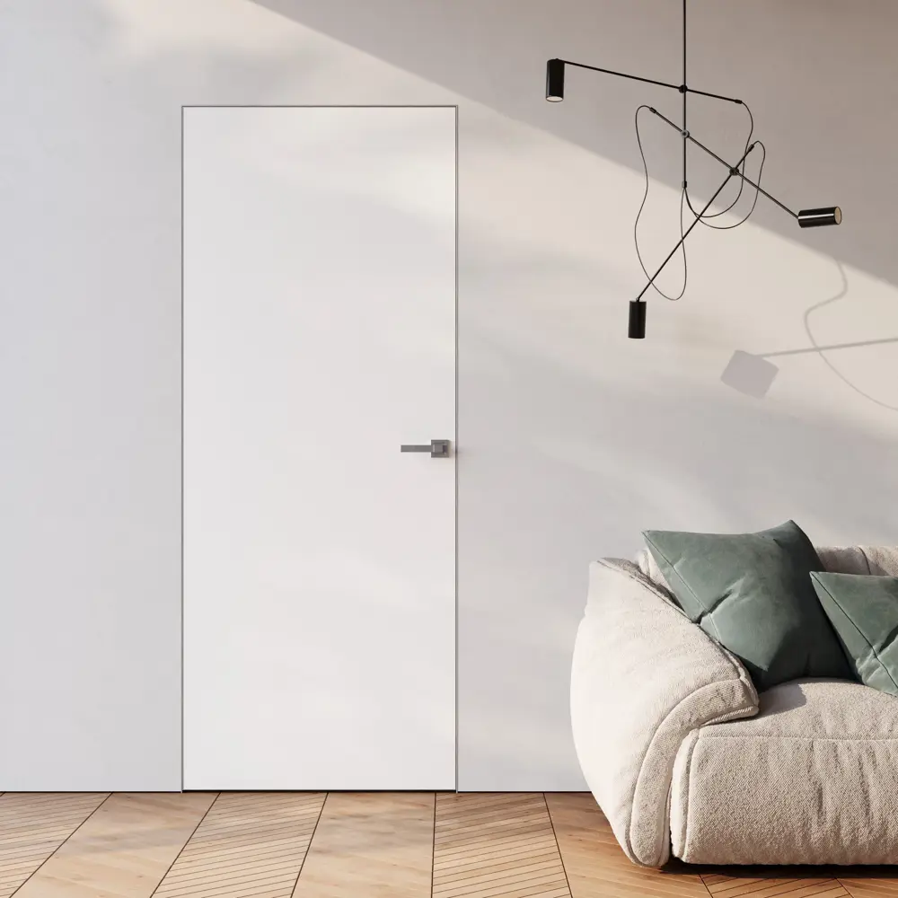 Фото 6 Дверь межкомнатная глухая Invisible 70x200 см грунт цвет белый с замком Фото 6 Дверь межкомнатная глухая Invisible 70x200 см грунт цвет белый с замком