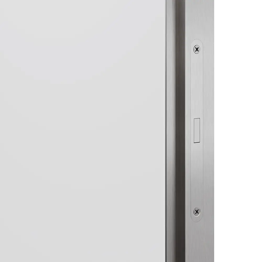 Фото 4 Дверь межкомнатная глухая Invisible 90x230 см грунт цвет белый с замком Фото 4 Дверь межкомнатная глухая Invisible 90x230 см грунт цвет белый с замком