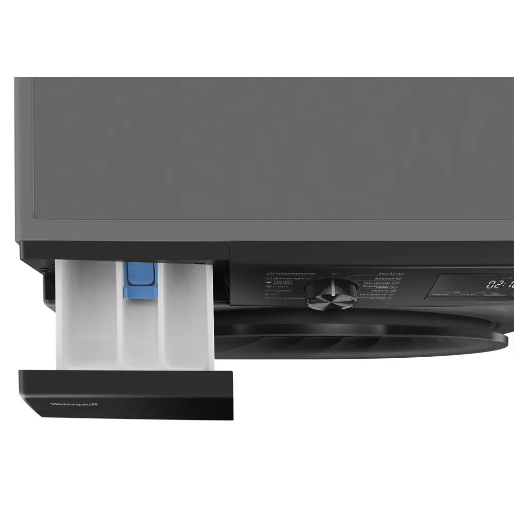 Фото 8 Стиральная машина Weissgauff Wm 4947 dc inverter steam grey 59.5x84.5x38.5 см 7 кг цвет серый